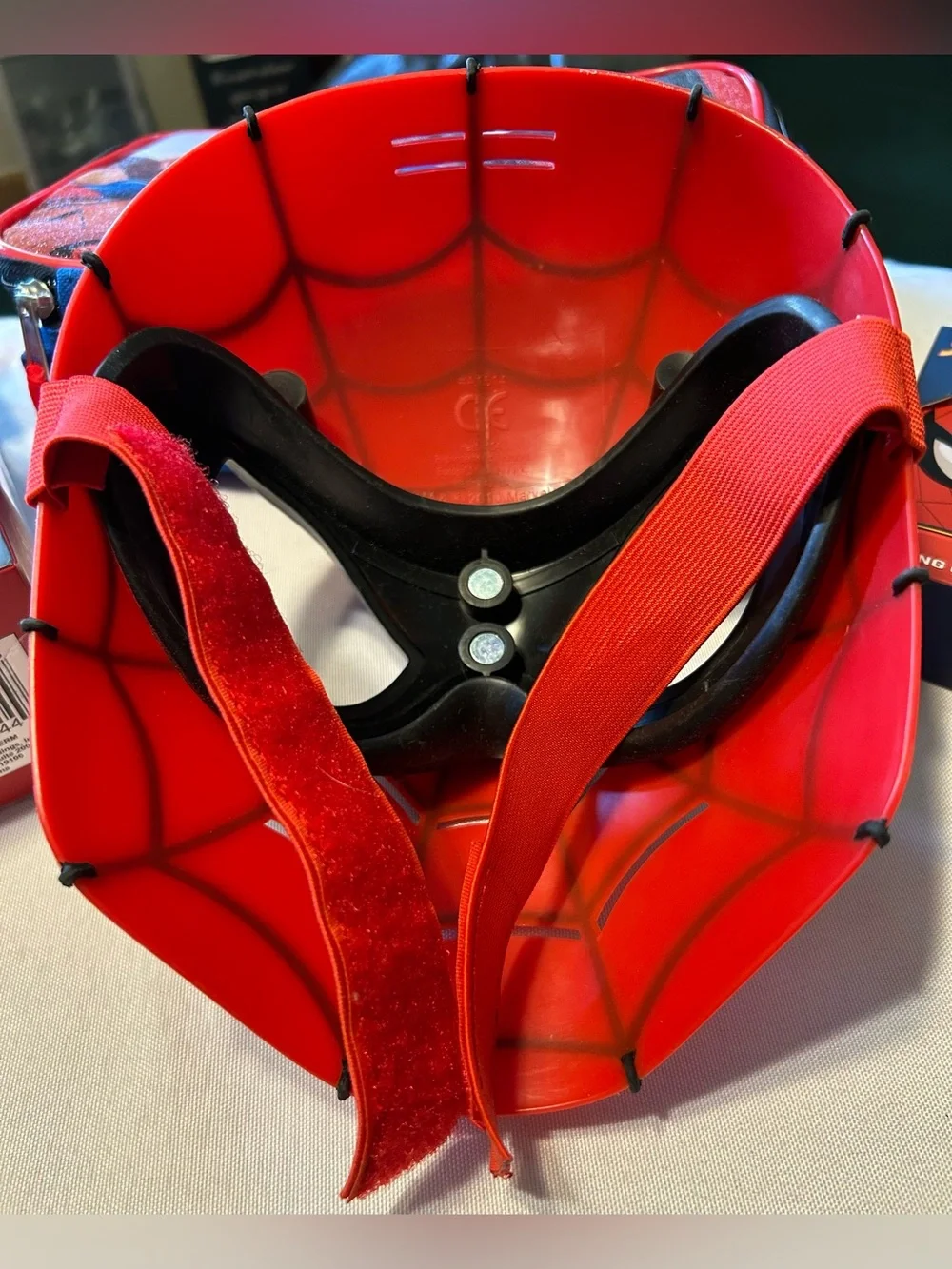 Hasbro Marvel Spiderman Mask, Headphones, Lunch Tote & Playing Card’s Bundle